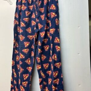DC Comics Superman Logo Pajama Pants - Blue and Red